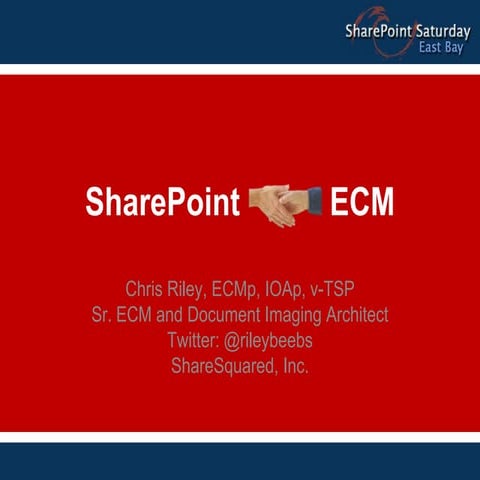 Share point meet ECM at SharePoint Saturday