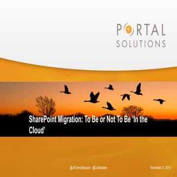 SharePoint Migration - To Be Or Not To Be ‘In The Cloud’ 
