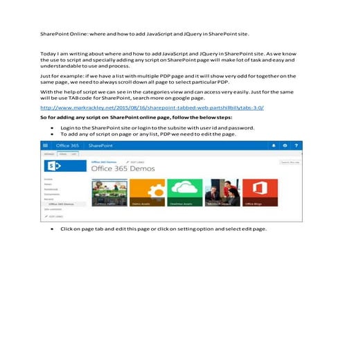 Share point online where and how to add javascript and j query in sharepoint ...