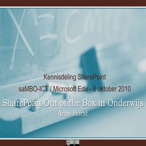 SharePoint out of the Box in Education – Arne Horst