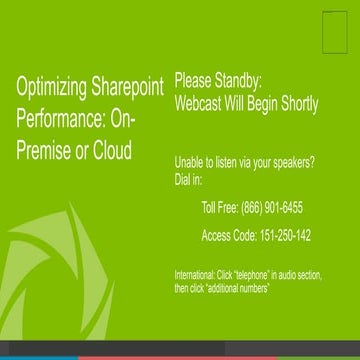SharePoint Performance: Physical to Virtual to Microsoft Azure Cloud and Offi...