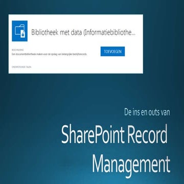 Ins and outs of SharePoint 2013 record management | PPTX