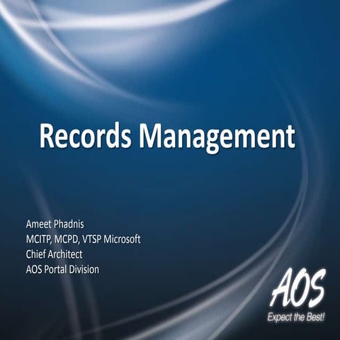 Share point records management presentation