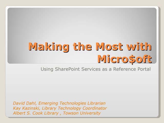 Sharepoint referenceportal