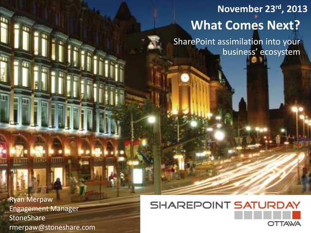 SharePoint Saturday Ottawa - Building the CoE