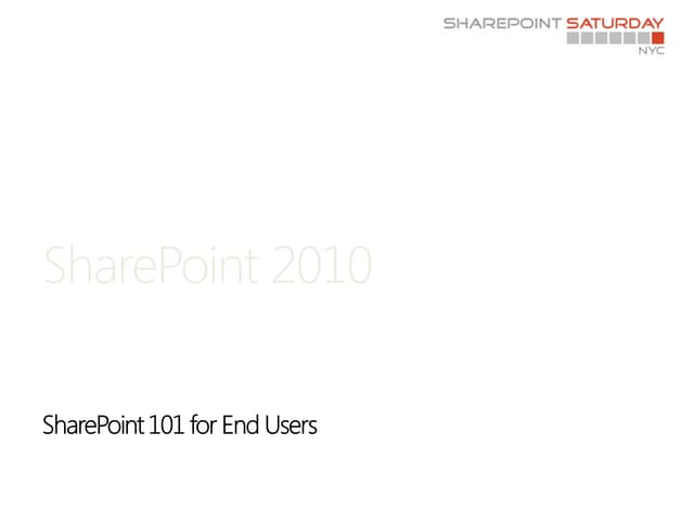 SharePoint Saturday NYC 07/2011
