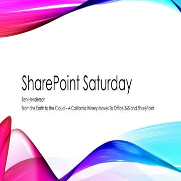 SharePoint Saturday Redmond Presentation