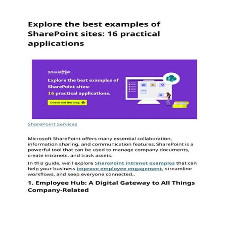 Explore the best examples of SharePoint sites: 16 practical applications