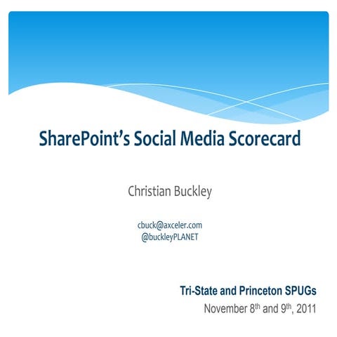 SharePoint's Social Media Scorecard (updated)