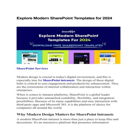 Explore Modern SharePoint Templates for 2024