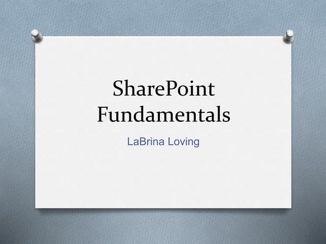 SharePoint The Beginning