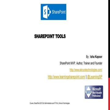 SharePoint Tools Concepts | PPT