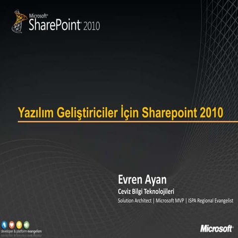 Yazılım Geliştiriciler İçin Sharepoint 2010