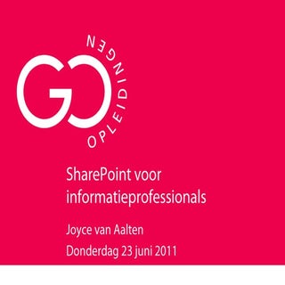 SharePoint voor informatieprofessio...