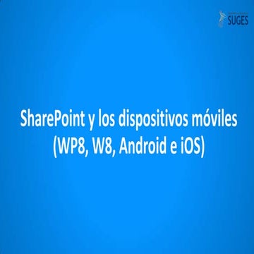 Share point y los dispositivos moviles