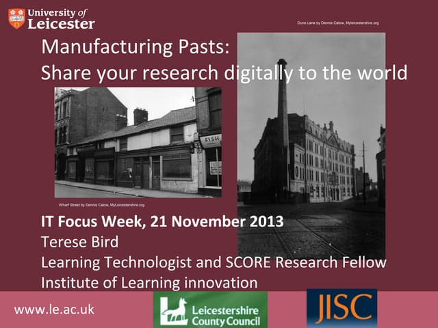 Sharing your research with the world