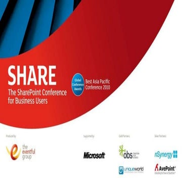 Share Australia - Looking to the future - SharePoint in the Cloud
