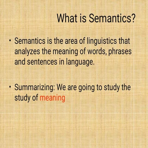 Semantics