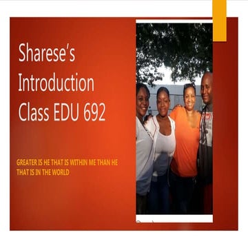 Sharese’s introduction
