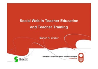 Social Web in Teacher Education and Teacher Training