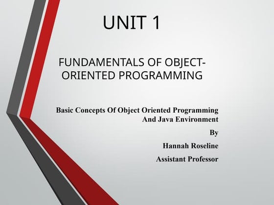 UNIT1- OBJECT ORIENTED PROGRAMMING IN JAVA- AIML IT-SPPU | PPT