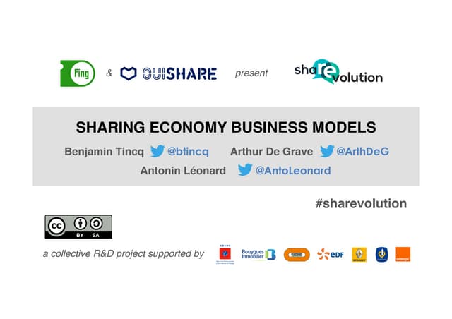 Sharevolution - Cartographie de l'offre et des business models de la conso co...
