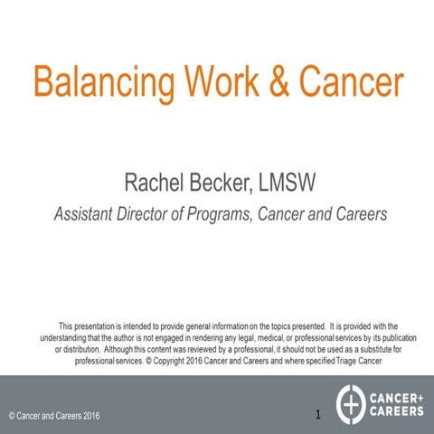 Balancing Work and Cancer | PPTX