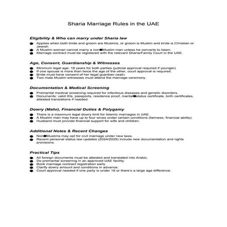 Sharia Marriage Rules in the UAE: Everything Couples Should Know for ...