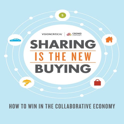 Sharing is the new buying // Collaborative Economy Report by Vision Critical ...