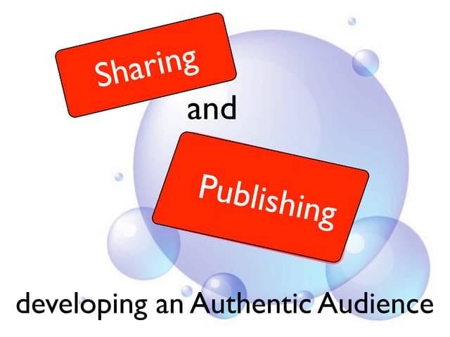 Sharing and Publishing Student Work