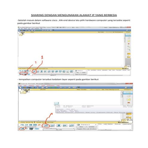 Sharing dengan mengunakan alamat ip yang berbeda