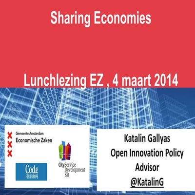 Sharing economies lunchlezing 4 maart