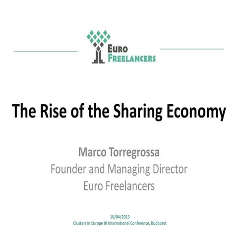 The Sharing Economy - Training Toolkit Based on Strengths, Weaknesses, Opport...