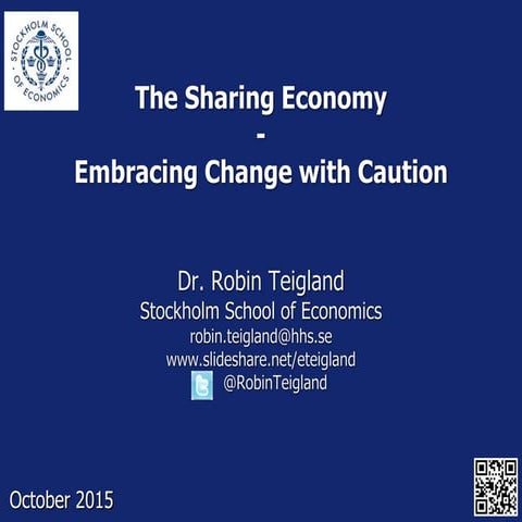 Sharing Economy Brussels Oct 2015