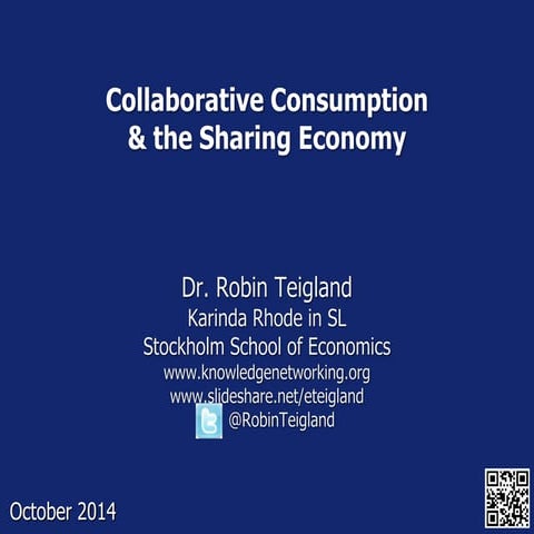 Sharing Economy & Collaborative Consumption