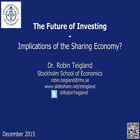 Implications of the sharing economy for investing