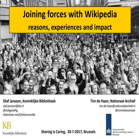 Joining forces with Wikipedia reasons, experiences and impact - Sharing ...