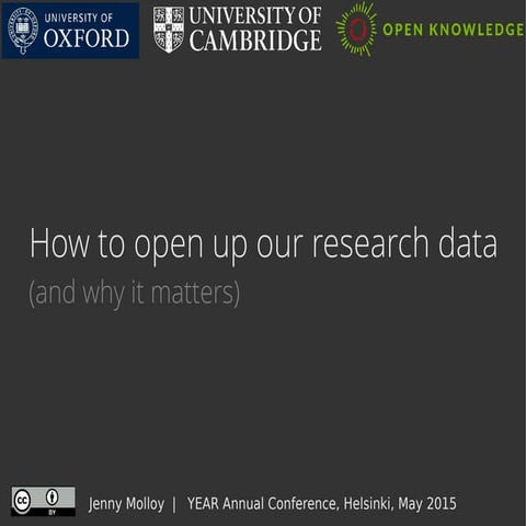 YEAR Conference 2015 - How to share our research data