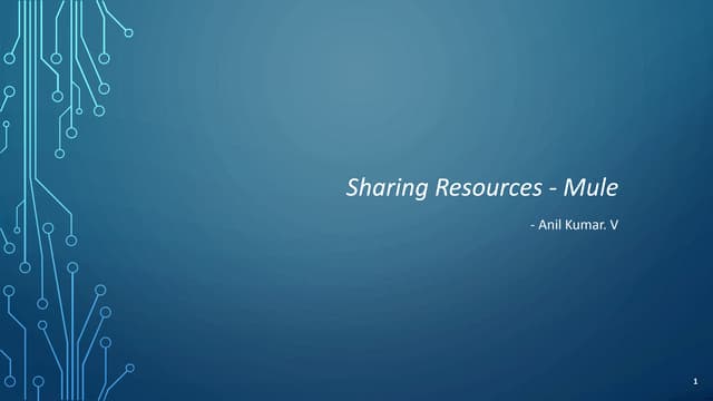 Sharing Resources - Mule