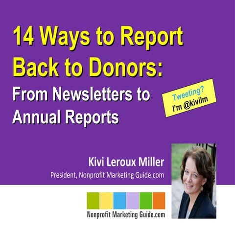 14 Ways to Share Results with Donors