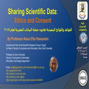 Sharing scientific data    ethics and consent