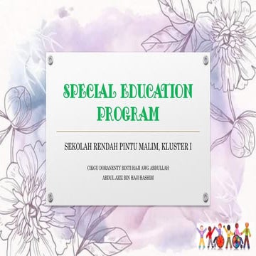 Sharing Session on Special Education in SRPM 2021 | PDF