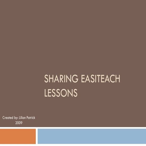 KPS Sharing Easiteach Lessons
