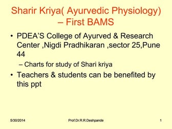Sharir kriya charts & Models PPT by Prof.Dr.R.R..Deshpande,pune,india