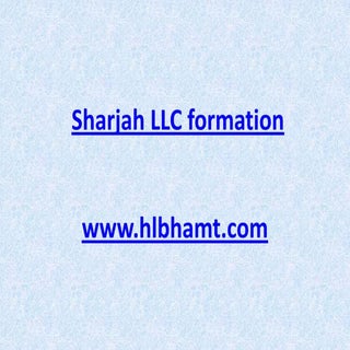 Sharjah llc formation