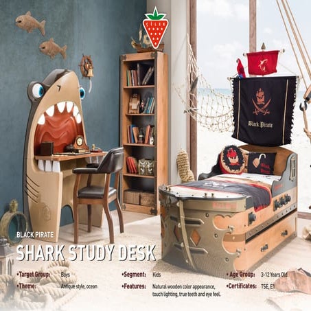 Cilek Black Pirate Shark Schreibtisch | PDF
