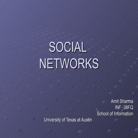 Sharma social networks