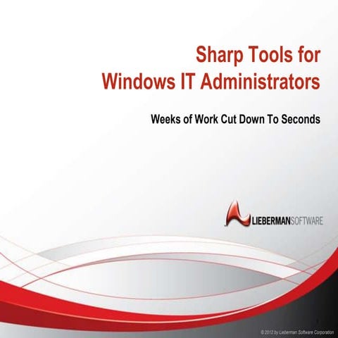 Sharp Tools For Windows IT Administrators