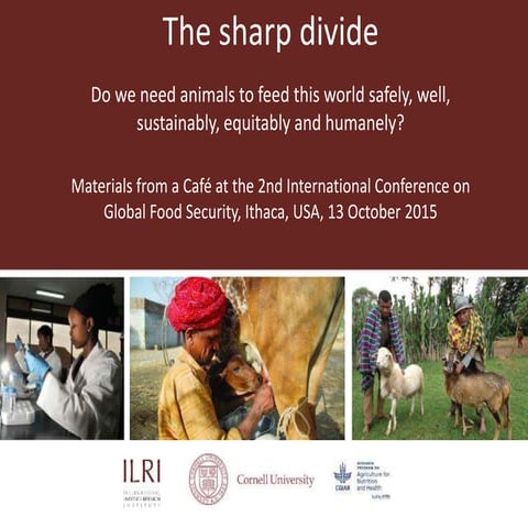 The sharp divide: Do we need animals to feed this world safely, well, sustain...