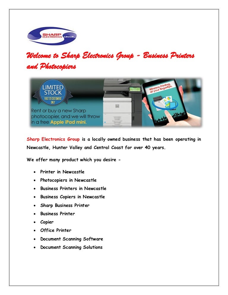 sharp business printers